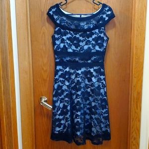 Dress barn boat-neck lace dress, size 4